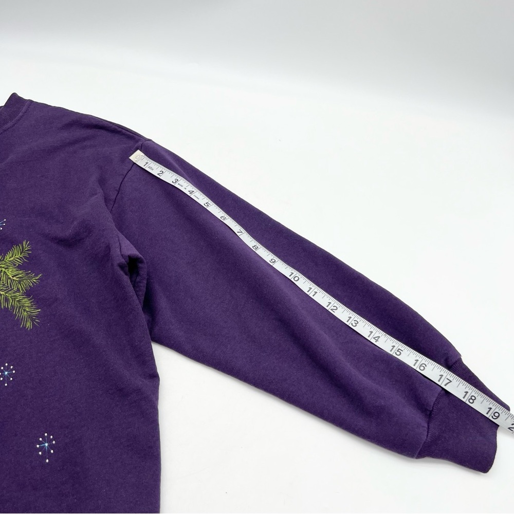 Vtg Basic Editions Christmas Ornaments Sweatshirt… - image 8